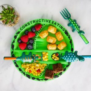 Constructive Eating – Dinosaur Plate & Cutlery Set
